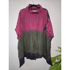 Eleven‎ Stitch Design Tie Dye Oversized Tunic Top One Size Boho Artsy